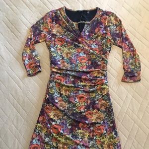 Betabrand, multicolored fully lined dress size S